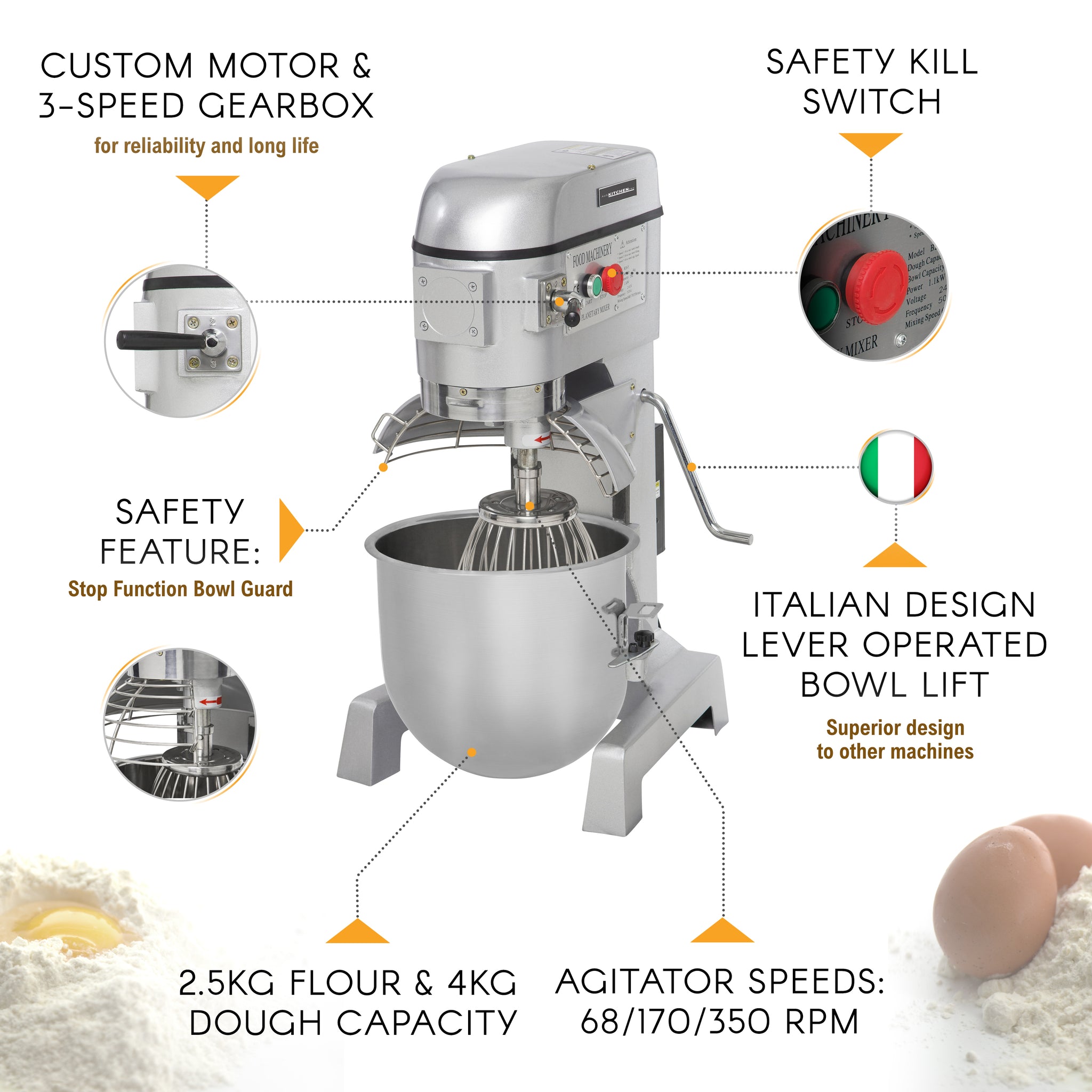Food Mixer Machine 20l Planetary Mixer Planetary Mixer 20 Litre